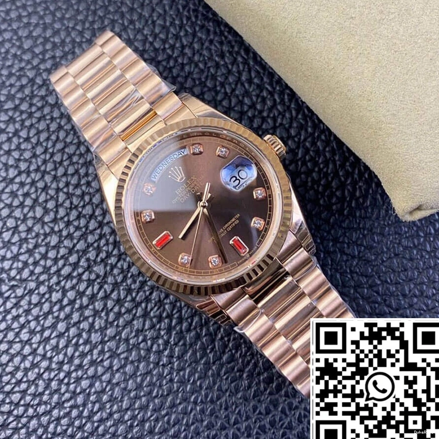Gold 118235 EW Factory Rolex Rose Day Date 1007